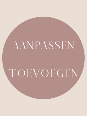 Toevoegingen / aanpassingen